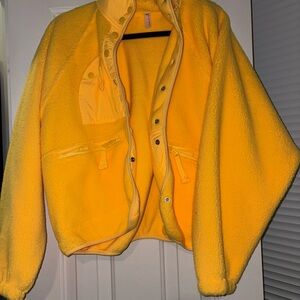 FP Movement by Free People Vibrant Yellow Teddy Jacket